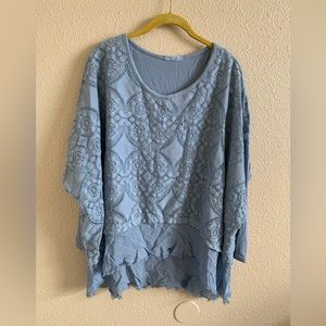 Boho Coastal Stagecoach Off Shoulder Oversized Top🌴